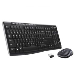 Logitech MK270 Combo Tastiera e Mouse Wireless per Windows, Layout Internazionale/Stati Uniti, QWERTY - Nero