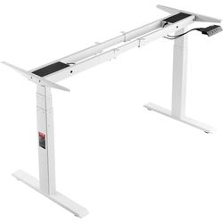 VEVOR Bureauframe met dubbele motor, instelbare hoogte 65-129 cm en lengte 110-178 cm, elektrisch verstelbaar tafelframe, ergonomische doe-het-zelf werkstationbasis, 3 standen (alleen frame)