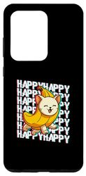 Coque pour Galaxy S20 Ultra Happy Banana Cat Meme Bananacat Happy Kitty Amoureux des chats Meme