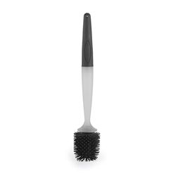 Beldray LA033996UFFEU7 Antibac Toilet Brush – Soap Dispensing Toilet Brush, Antibacterial Treated Silicone Bristles, Non-Scratch, Bathroom Scrubbing Brush, Refillable Liquid Dispenser, Grey