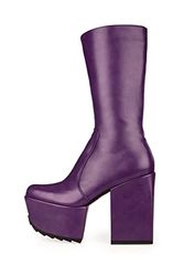 LAMODA dam magnolia mid calf boot, Lila PU, 39 EU