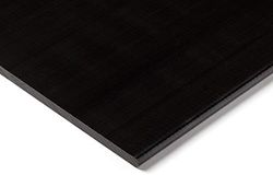 RS PRO POM plastplatta, svart, 8 mm x 300 mm x 500 mm/1,41 g/cm³ till +100 °C, full