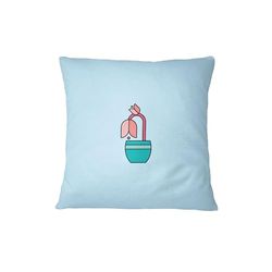 Bona Basics, Fodera decorativa per Cuscino Decorazione Domestica per Divano Caffetteria, Dimensioni: 60x60 cm, Colore: Azzurro