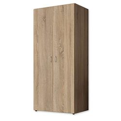 Stella Trading Base armário atemporal em 3 tamanhos, versátil, com portas de batente, acabamento em carvalho Sonoma, 80 x 177 x 52 cm (largura x altura x fundo)