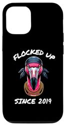 Carcasa para iPhone 14 Se reunió desde 2019 Funny Flamingo Navidad en julio