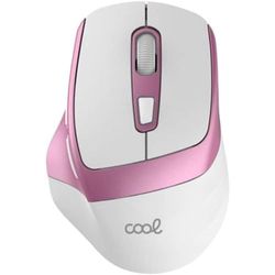 Mouse Wireless Silenzioso Cool Ergonomic Rosa-Bianco