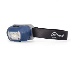 cartrend Linterna frontal LED con cinco modos de luz diferentes y sensor de movimiento, luz LED de alta luminosidad, 400 lúmenes, 6500 K, batería grande de 1500 mAh, certificado IP65