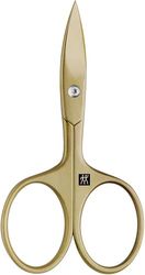 ZWILLING Tesouras para unhas (afiadas, bordas levemente curvas, com microdentagem, hipoalergénicas, para unhas de mãos e pés), premium, douradas, 90 mm
