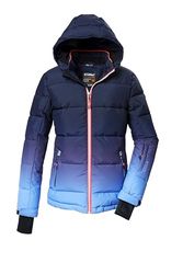 killtec Bambine e ragazze Giacca da sci/giacca da sci trapuntata con cappuccio e paraneve KSW 330 GRLS SKI QLTD JCKT, lavendel, 140, 42469-000