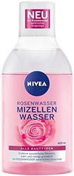 Nivea Rose Water Micellar Water (400 ml), Facial Cleansing with MicellAIR Technology and Natural Rose Water, Gentle Cleansing Water with Micelles