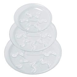 Idyllize 15-pack blandade storlekar 15 25 cm klar tjock plast slitstark robust växtfat droppbrickor för krukor, 5 stycken av varje storlek (blandade storlekar 15 tum, 20 cm, 25 cm)