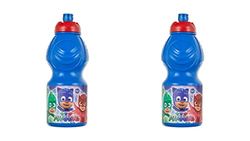 ALMACENESADAN 4699 Pack pj masks, consisting of 2 water bottles, 400 ml, reusable products, BPA-free