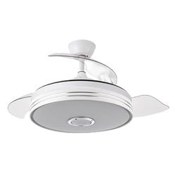 Ventilator DC 72 W, 6120 lm, bluetooth, 3 vleugels, 6 snelheden, wit, ideaal voor koeling en comfort binnenshuis.