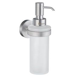 SMEDBO Dispensador de jabón para Pared, Cromo Cepillado HS369, Núcleo de latón Macizo/Cobre, Cromado, 6.2 x 9.5 x 23.5 cm