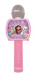 Lexibook, Gabby's Dollhouse, Microphone Bluetooth® avec Fonction Changement de Voix, Enceinte intégrée, Support de téléphone Inclus, Rose, MIC240GDH