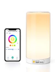 Meross Veilleuse LED Connectée WiFi, Lampe de Chevet Intelligente Compatible avec Apple Home, Alexa, Google Home et SmartThings, Lampe de Nuit Multicolore Dimmable avec RGB, Blanc Chaud et Blanc Froid