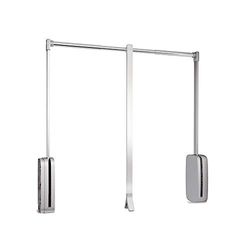 Emuca Barra, cabide basculante, cabide rebatível para armário, largura regulável 830 - 1150 mm, acabamento cromado