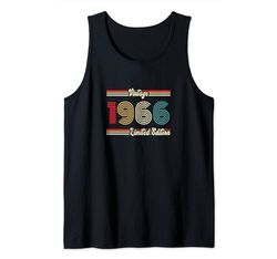 Vintage 1966 Limited Edition Classic Original Hombre Mujer Camiseta sin Mangas