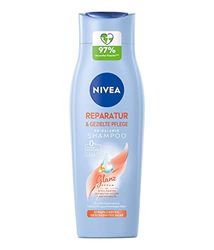NIVEA Power Repair Shampoo, Repairing Hair Shampoo Against Split Ends with Squalane Serum and Monoi Oil, Nourishing Shampoo for Healthy Hair and More Shine (250 ml)