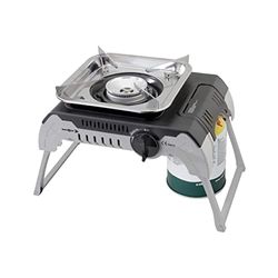 BRUNNER 0708014N Devil 450, Przenośny Camping Kuchenka Gazowa, Składane, Stosowanie z 450 g Gwintowane Wkłady Moc 2,4 KW, z Teczką Transport