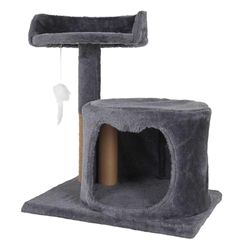 THE CONCEPT FACTORY, AN5242, Albero per Gatti 35X30X48 cm, Protezione dei tuoi mobili, Nicchia accogliente e ultra deco, Dimensioni compatte, Materiali di qualità, Facilità di montaggio
