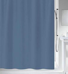 Spirella 240 x 180, Azul colección Primo, Cortina de Ducha Textil, 100% Polyester