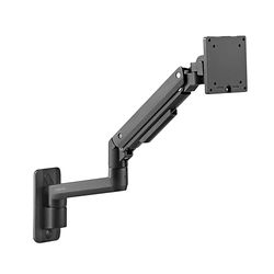 LogiLink Soporte de Pared para Monitor de 17 a 49" con Resorte de Gas, Apto para monitores Planos y curvos, Aluminio
