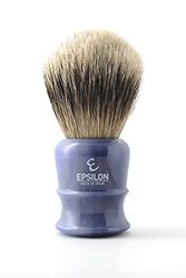 Epsilon Pennello da Barba con Punta Argento Blu 55/26 mm, Standard, Único