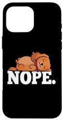 Funny Kawaii Kids Napping NOPE Ruby Cavalier Dog Lover Coque pour iPhone 16 Pro Max