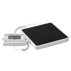 VEVOR Balance Pèse Personnes Médicale Portable Numérique Professionnelle, Tapis Antidérapant, 2 Unités kg/lb, Fonction Maintien et Tare, Capacité 180 kg, pour Médecin, Salle de Sport, Maison, Hôpital