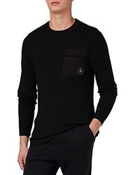 Jack & Jones JCOHUNTER gebreide trui met ronde hals, zwart, XL