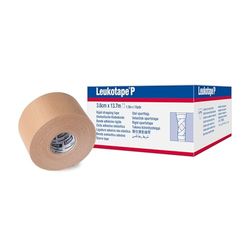 Leukotape P - Cinta adhesiva para flejado - Para lesiones deportivas, esguinces y esguinces - 3,8 cm x 13,7 m, bronceado, 1 rollo