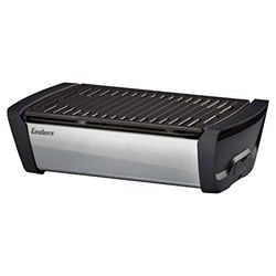 Enders Aurora Barbacoa carbon sin humo – Barbacoa pequeña con tecnología aireación, Bbq carbon con batería y conexión powerbank – Barbacoa de carbon para balcón, picnic y camping Plateado 1380