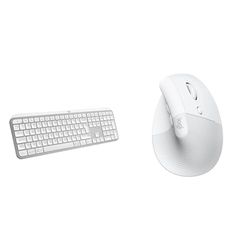 Logitech MX Keys S, Tastiera Wireless, Profilo Basso, Tasti Programmabili, Retroilluminazione & Lift Mouse Ergonomico Verticale, Senza Fili, Ricevitore Bluetooth o Logi Bolt USB