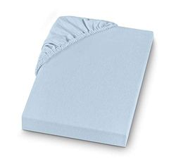 SETEX GOTS Spannbettlaken, Bleu Clair, 90 x 200