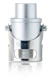Qpractiko - Cava Bottle Preservative Stopper with Time Marker | Maintains Bubbles & Taste for Days | Easy-Grip Mechanism & Airtight Silicone Seal | Freshness Preserver, Silver, ABS Plastic