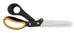 Fiskars Tesoura dentada Hardware, para destros, com tecnologia de aumento de potência, comprimento: 24 cm, lâmina de aço inoxidável/cabo de plástico, preto/laranja, amplify, 1020223
