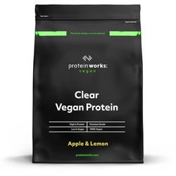 Protein Works - Protéines végétaliennes claires, boisson rafraîchissante à haute teneur en protéines, 18 shakes, pomme et citron, 270 g