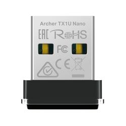 TP-Link Archer TX1U Nano WiFi 6 AX300 Adapter, WLAN USB-stick, Plug & Play, MU-MIMO, Access Point Modus, Compatibel met Windows & Linux, Ultra-Compact Formaat