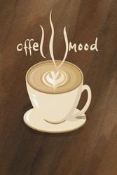 Coffee Mood notebook: lined notebook/journal/diary gift/110 blank page ,6x9 inches, matte finish cover