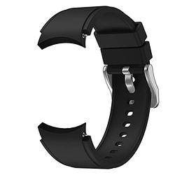 System-S Armband flexibelt av silikon 20 mm för Samsung Galaxy Watch 4 Smartwatch svart, svart, Eine Grösse, Klassisk