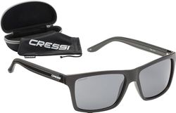 Cressi Rio Óculos de sol desportivos polarizados unissexo para adulto, preto/cinzento-escuro, tamanho único