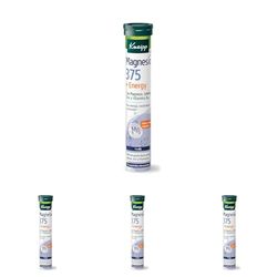 Kneipp Magnesium 375 + Energy, Complemento de Magnesio, Vitamina B12, Selenio y Zinc, Reduce el Cansancio, Aporta Enería y Aumenta las Defensas, Efervescentes, 15 Comprimidos (Paquete de 4)