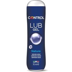 Control Lub Nature - Gel Lubricante Natural Sin Aroma - 75 mililitros - Base acuosa - Compatible con Preservativo - Hipoalergénico - Sin azúcar - No mancha - Color Transparente