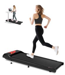 Cozary Cinta de Correr, 4 en 1 Cinta De Andar para Casa con 5% de Inclinación y Asa, 2.5HP para Debajo del Escritorio Oficina, Walking Pad, Velocidad de 2-8KM/H con Pantalla LED, Control Remoto y App