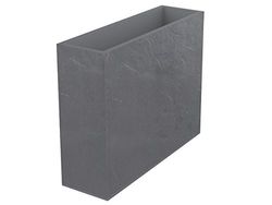 EDA - Loftvägg XL Volcania 63 L - imitation stendekoration - dubbelvägg - vattenretentionszon - 99 x 29 x 78 cm - stengrå