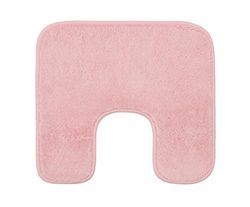 Gözze - Tappetino da Bagno Antiscivolo Premium, Con Incavo per WC, RIO, 100% Microfibra, Ideale per il WC grazie all'Incavo, 100% Microfibra, 50 x 45 cm - Rosa antico