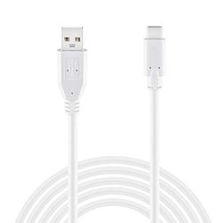 Wicked Chili - Cable de carga USB-C a USB-A, 1 pieza de 300 cm, compatible con PS5 Dualsense Controller, Nintendo Switch Pro, Xbox Series X USB C Manette, Play and Charge Kit (3 m, blanco)
