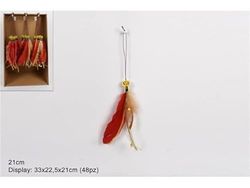 APPENDINO PIUMA CON DEC. 21cm ROSSA