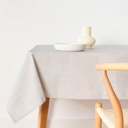 BELUM | Stain Resistant Tablecloth Size 300 x 140 cm - Medium Grey Extra Soft Touch Tablecloth - Tablecloth 100% Made in Spain Fabric 100% Organic Cotton - Plain Model Tablecloth
